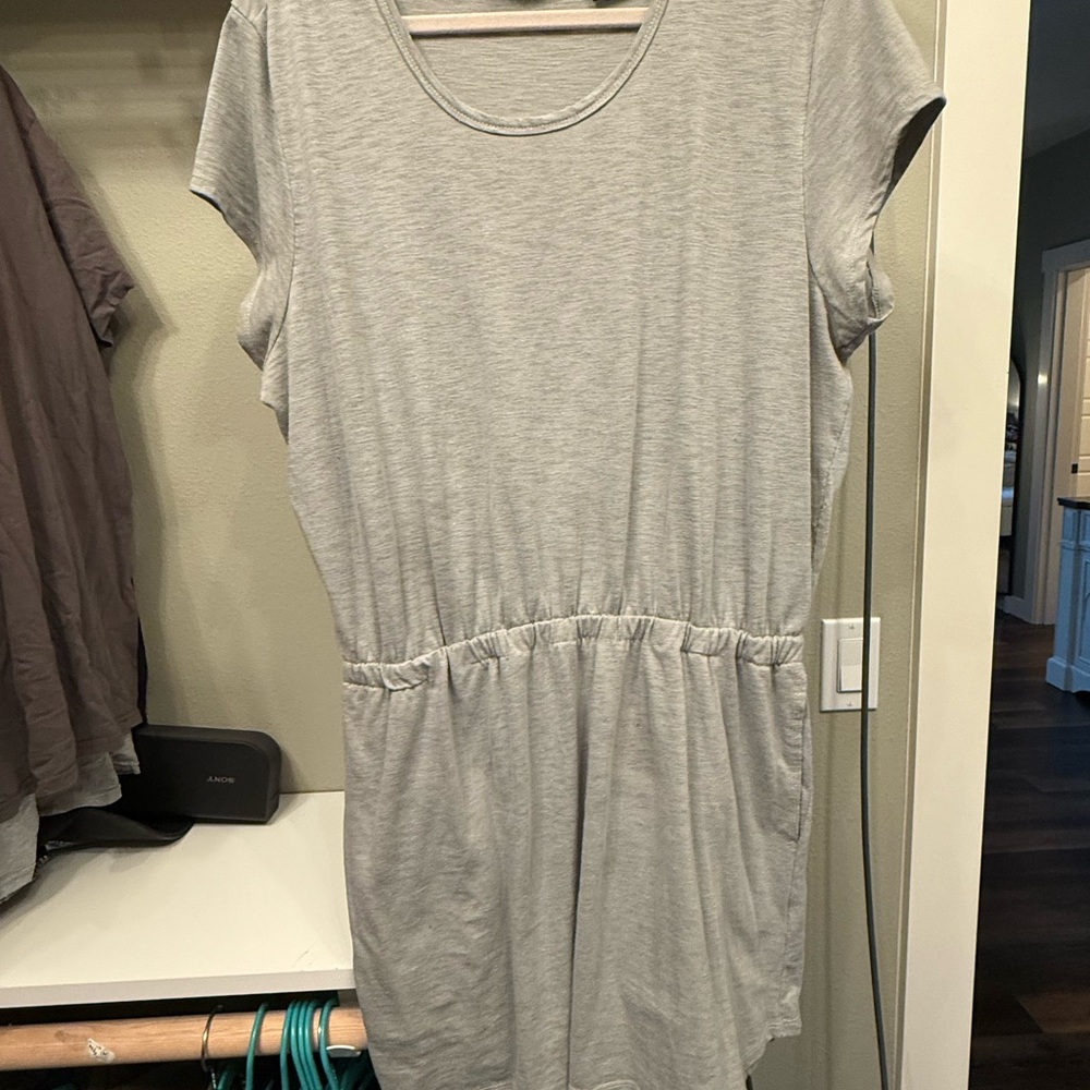 Stillwater Supply Co. Green/Grey Tunic Dress Elastic Waist Women's Size XL